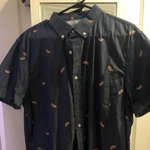 Short sleeve Banana Republic watermelon print shirt